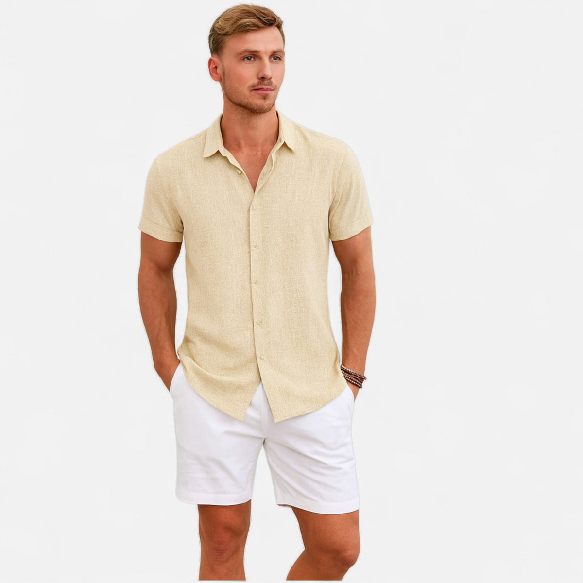 Refined coastal summer shirt for men
