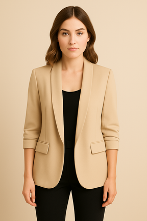 Women’s Sophia Blazer | Lightweight Open Front Jacket | Rolled Sleeve Candy Colours