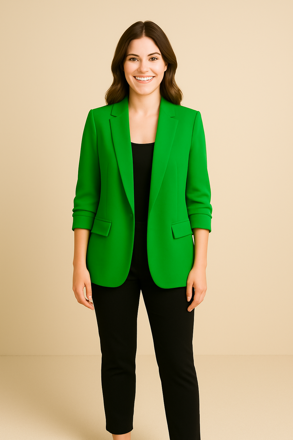Women’s Sophia Blazer | Lightweight Open Front Jacket | Rolled Sleeve Candy Colours