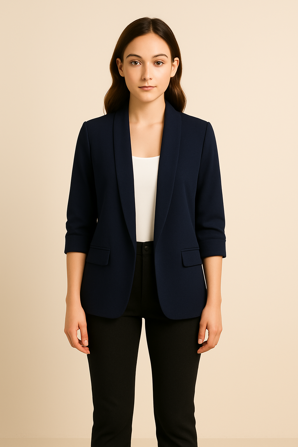 Women’s Sophia Blazer | Lightweight Open Front Jacket | Rolled Sleeve Candy Colours