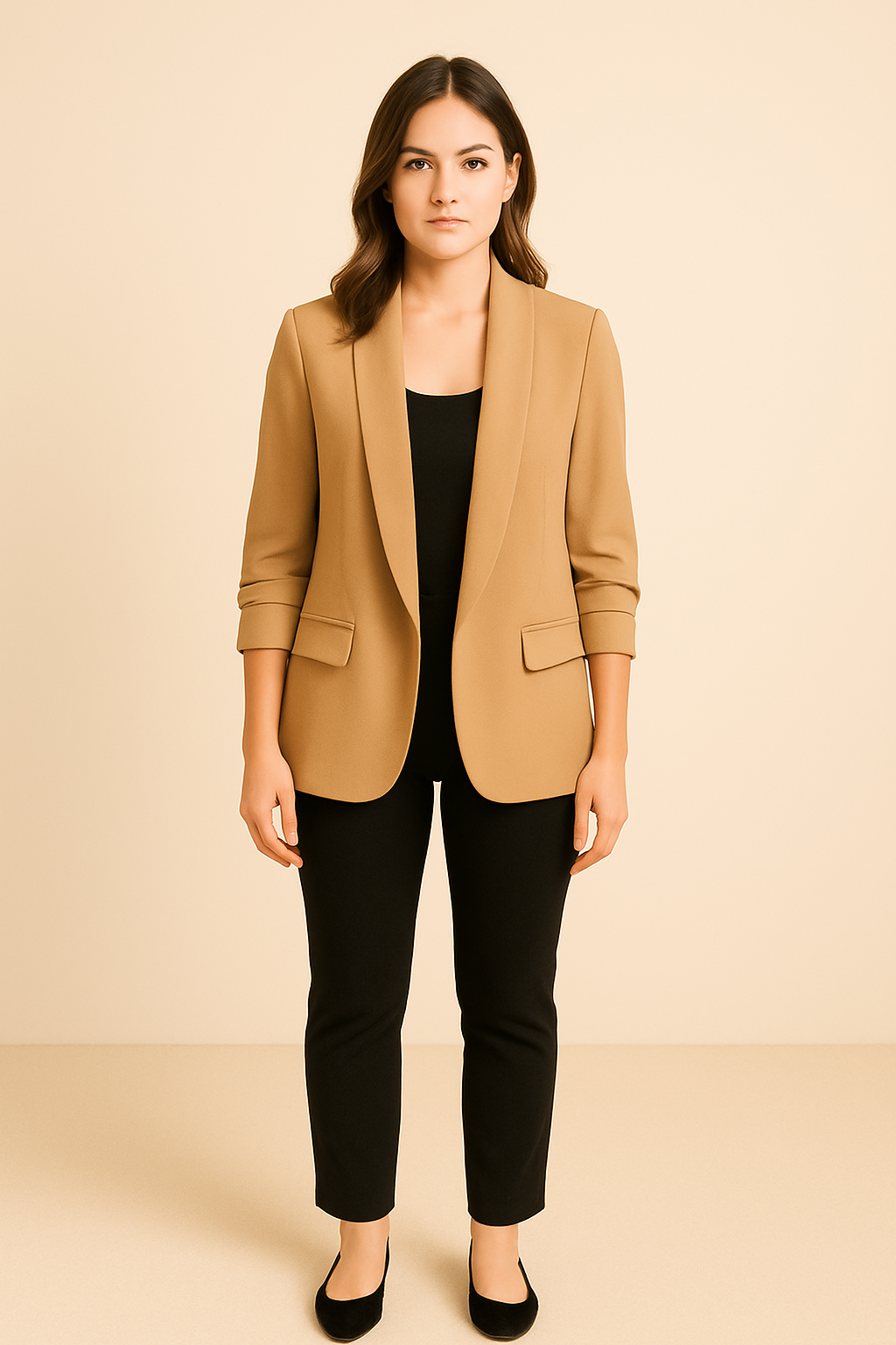Women’s Sophia Blazer | Lightweight Open Front Jacket | Rolled Sleeve Candy Colours