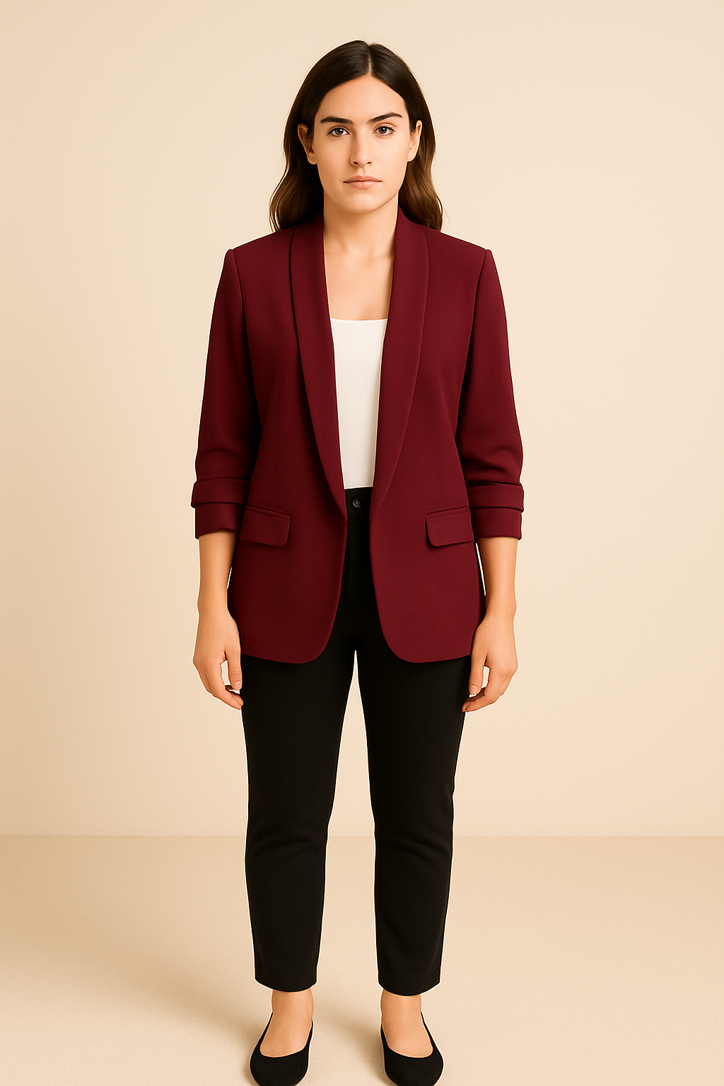 Women’s Sophia Blazer | Lightweight Open Front Jacket | Rolled Sleeve Candy Colours