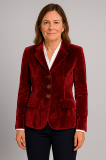 Women’s Clara Tailored Blazer | Retro Lapel Slim Fit Jacket with Pockets | Elegant Workwear