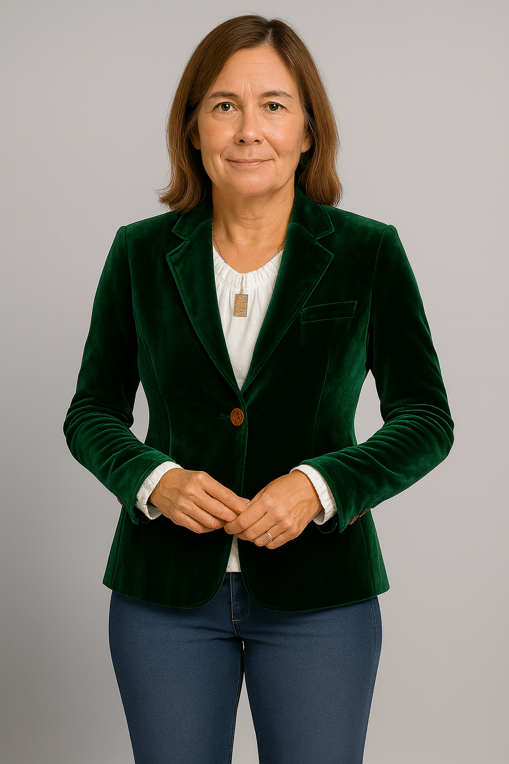 Women’s Clara Tailored Blazer | Retro Lapel Slim Fit Jacket with Pockets | Elegant Workwear