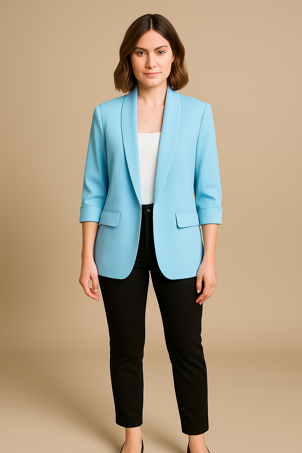 Women’s Sophia Blazer | Lightweight Open Front Jacket | Rolled Sleeve Candy Colours