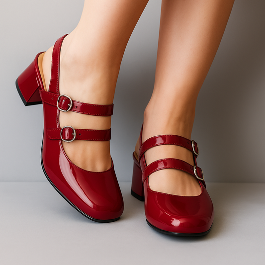 Classic orthopaedic everyday leather flats for women | Nancy