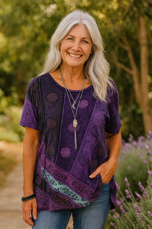 Relaxed artistic flowing everyday top for women | Calla