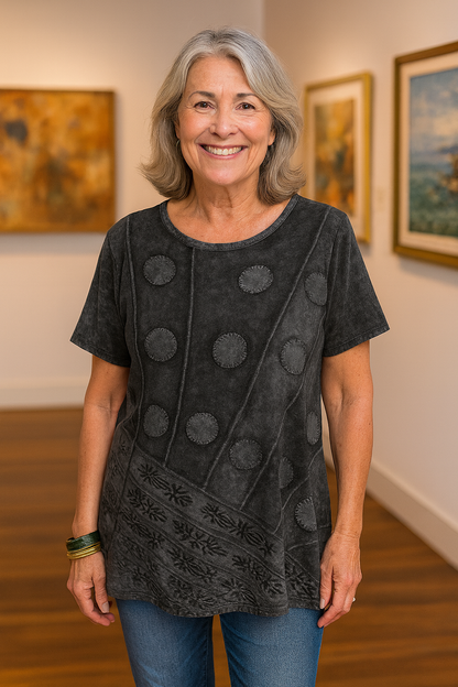 Relaxed artistic flowing everyday top for women | Calla