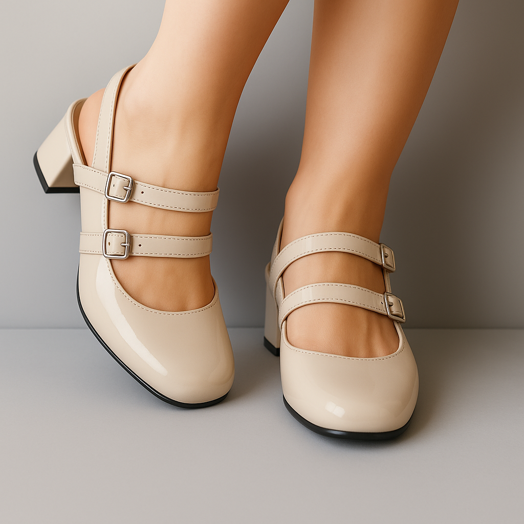 Classic orthopaedic everyday leather flats for women | Nancy