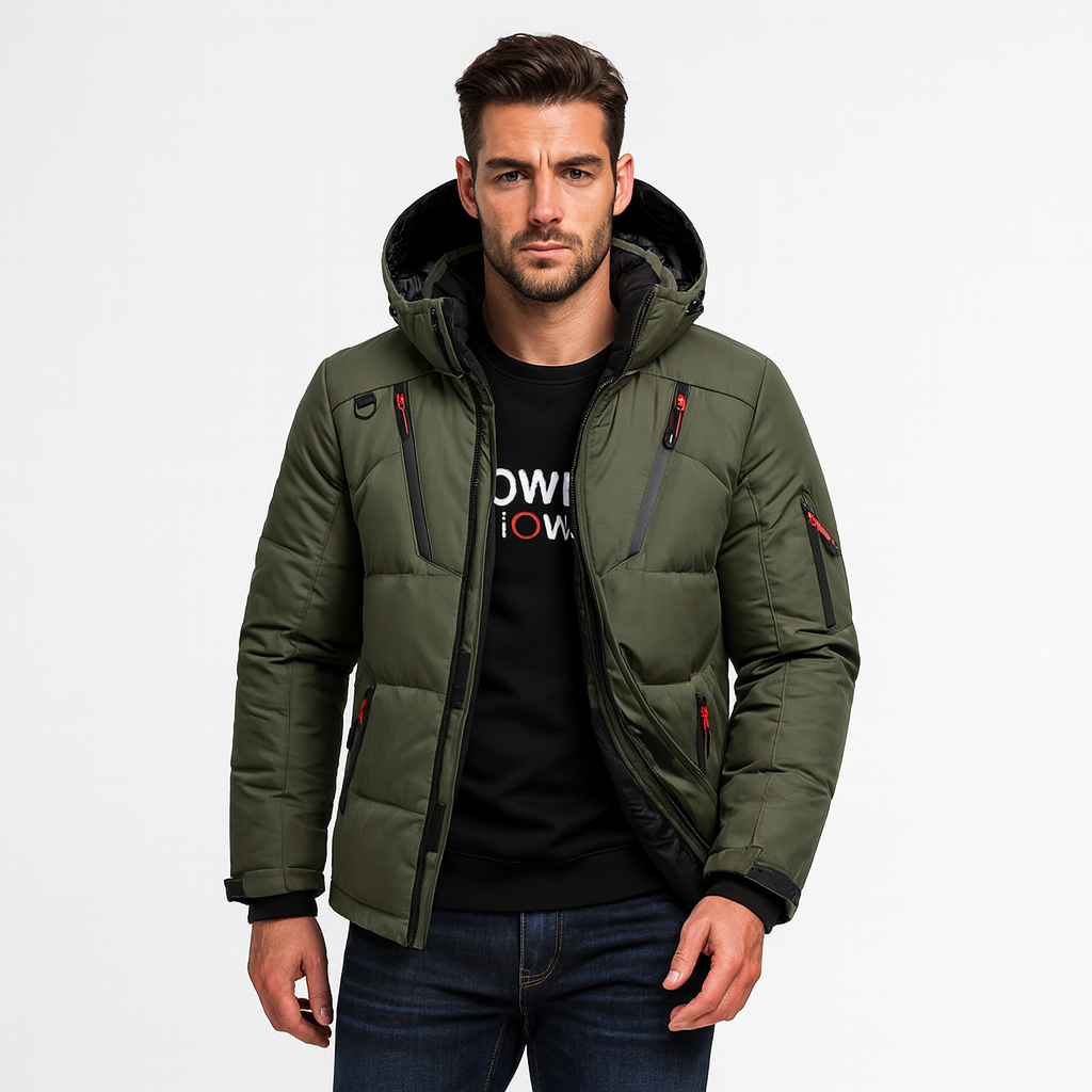 Warm thick fleece-lined winter parka for men | Nordfall