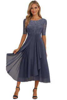 Elegant lace chiffon dress for women | Marielle