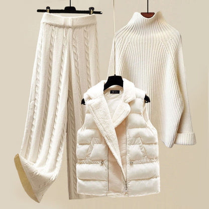 Coordinated cozy three-piece set for women | Elara