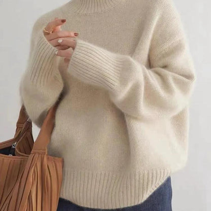 Oversized turtleneck pullover sweater for women | Alina