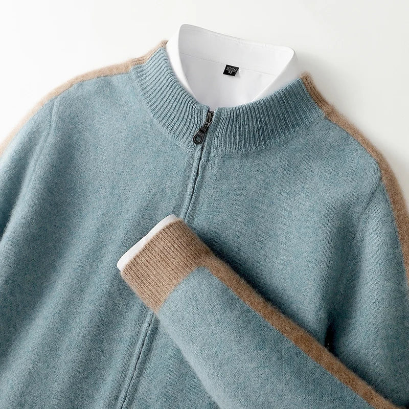 Refined zip-up sweater cardigan for women | Vellora