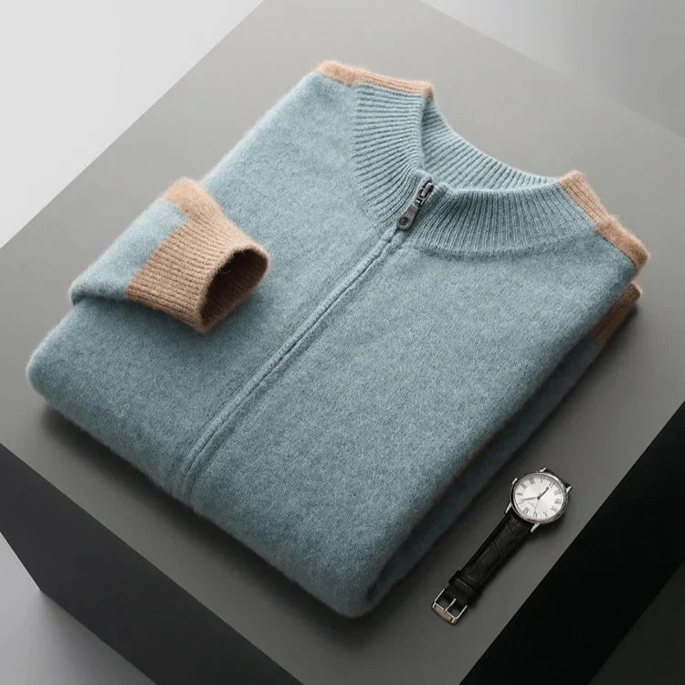 Refined zip-up sweater cardigan for women | Vellora