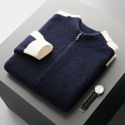 Refined zip-up sweater cardigan for women | Vellora