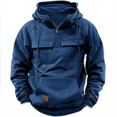 Utility quarter-zip hoodie with cargo pockets | Ardent