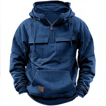 Utility quarter-zip hoodie with cargo pockets | Ardent