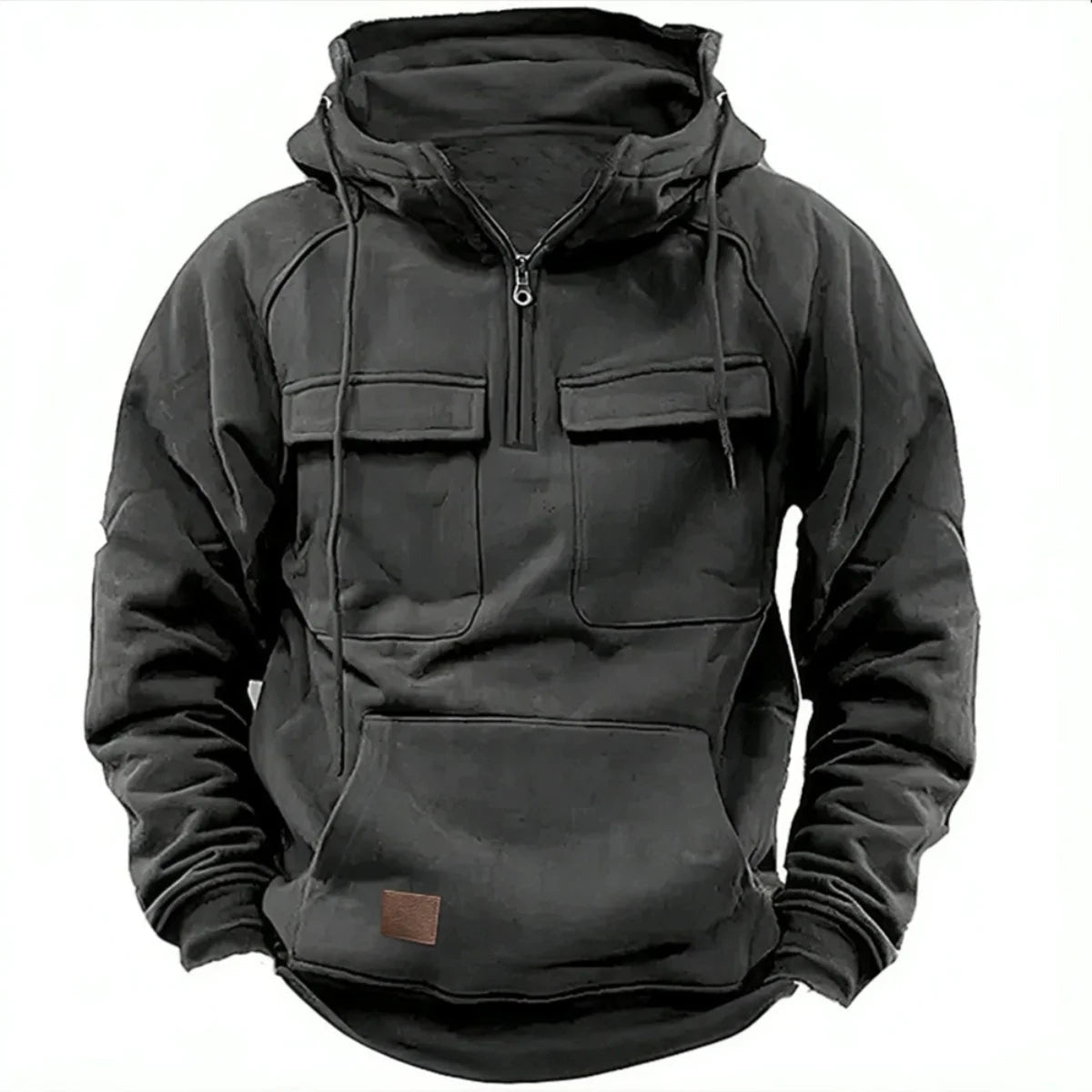 Utility quarter-zip hoodie with cargo pockets | Ardent