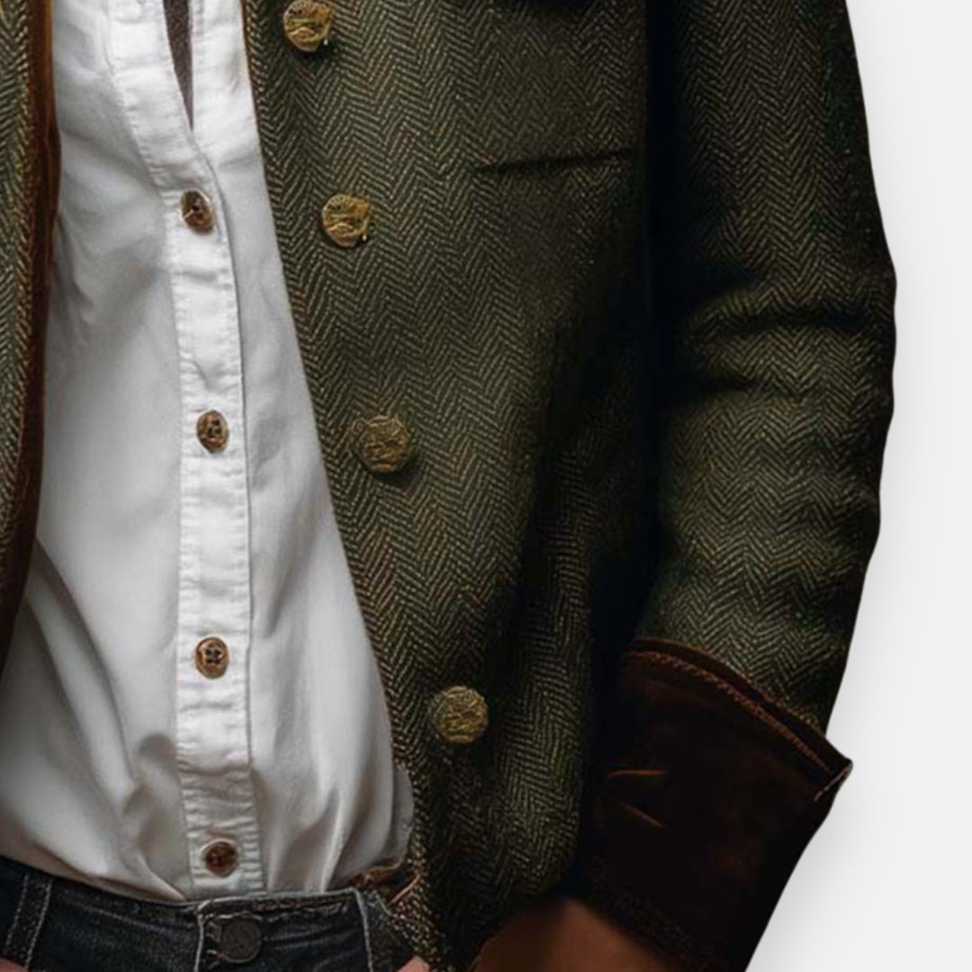 Mariz | Women's Textured Button Front Tweed Jacket