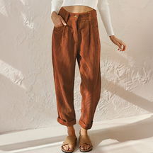 High-waist wide-leg corduroy pants for women | Marielle