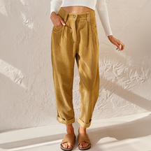 High-waist wide-leg corduroy pants for women | Marielle