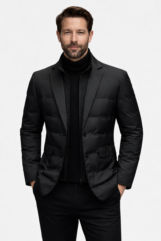 Elegant Quilted Button Jacket for Men | Lorenzo