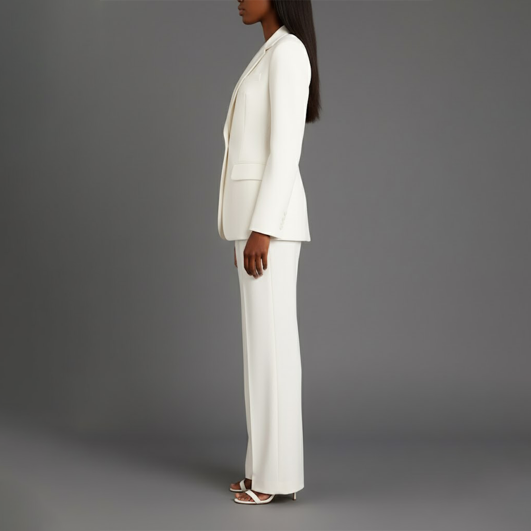 Women's Tailored Long Blazer and Slim Pants Set | Adeline