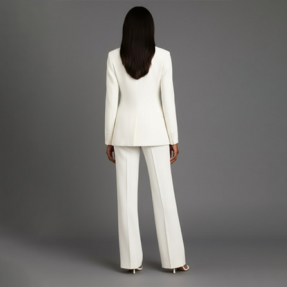 Women's Tailored Long Blazer and Slim Pants Set | Adeline