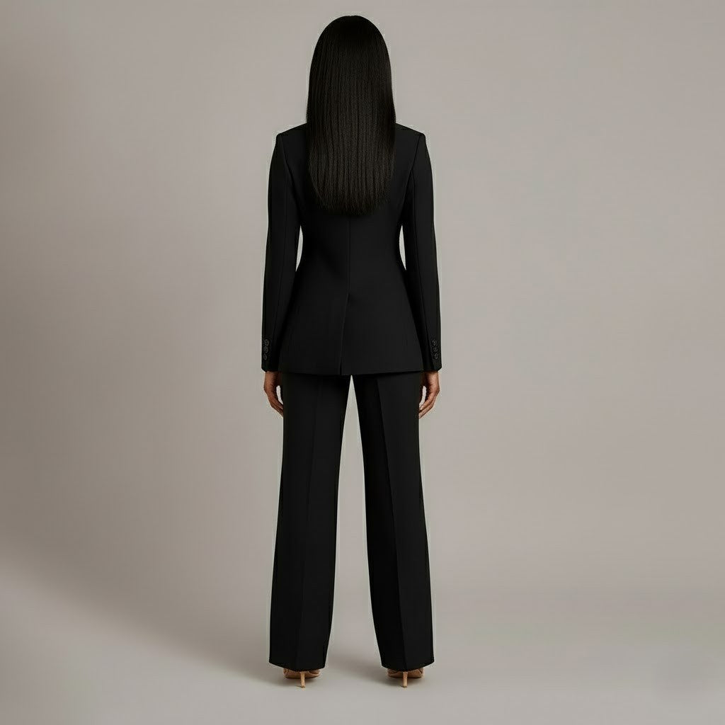 Women's Tailored Long Blazer and Slim Pants Set | Adeline