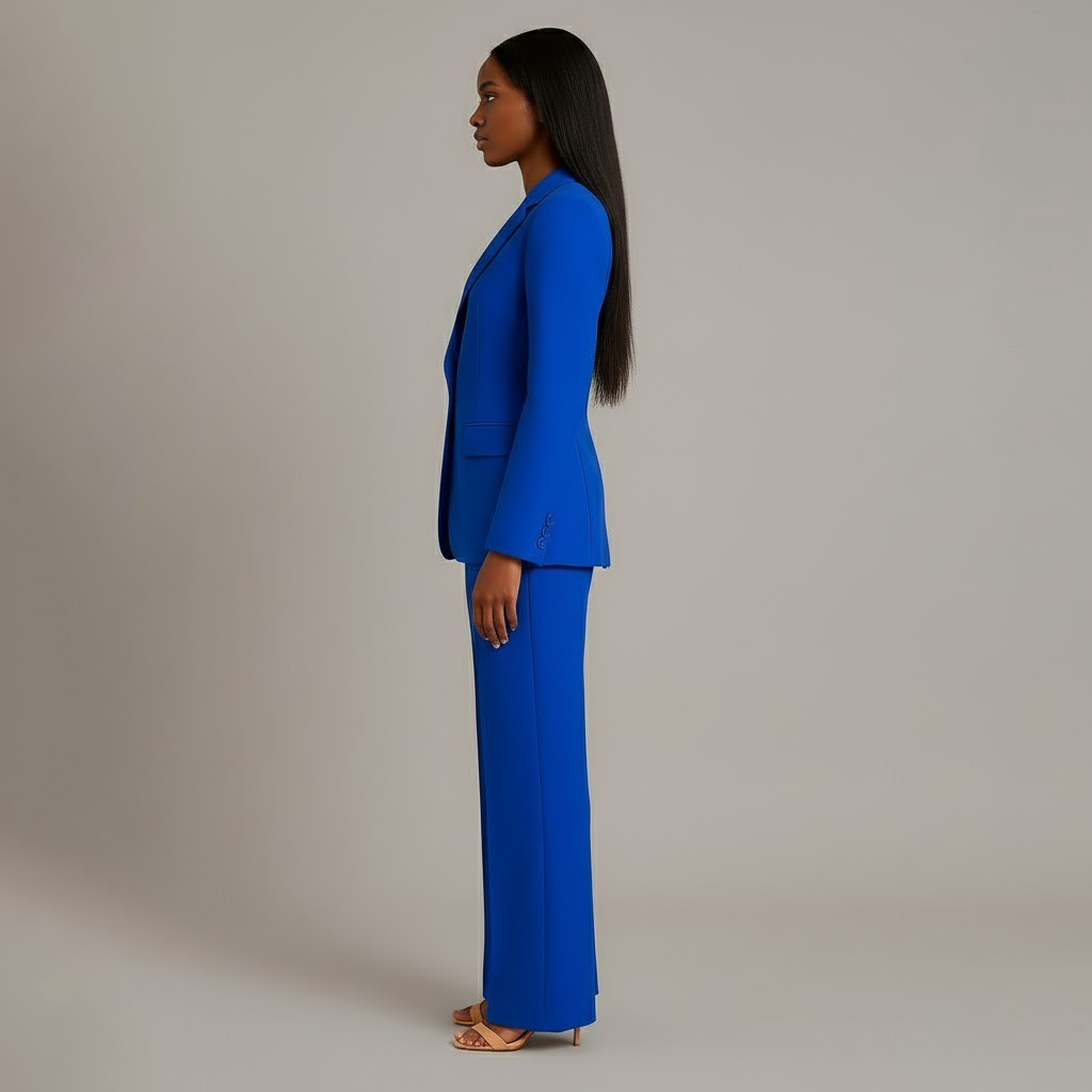 Women's Tailored Long Blazer and Slim Pants Set | Adeline