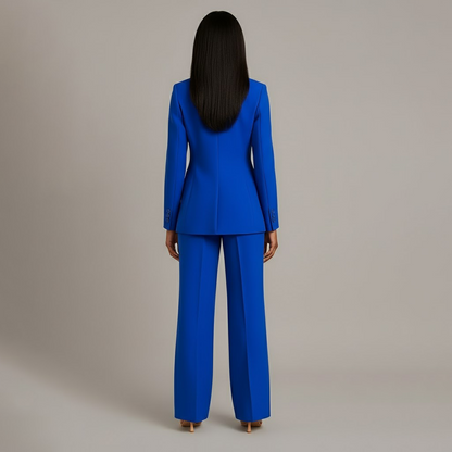 Women's Tailored Long Blazer and Slim Pants Set | Adeline