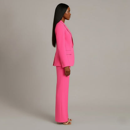 Women's Tailored Long Blazer and Slim Pants Set | Adeline