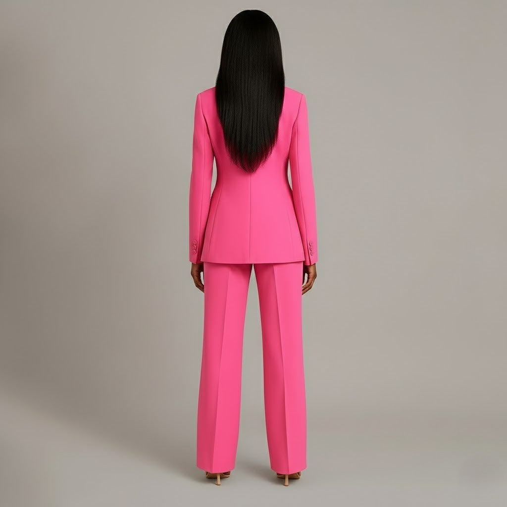 Women's Tailored Long Blazer and Slim Pants Set | Adeline