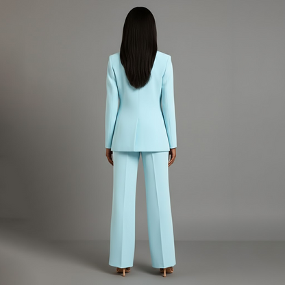 Women's Tailored Long Blazer and Slim Pants Set | Adeline