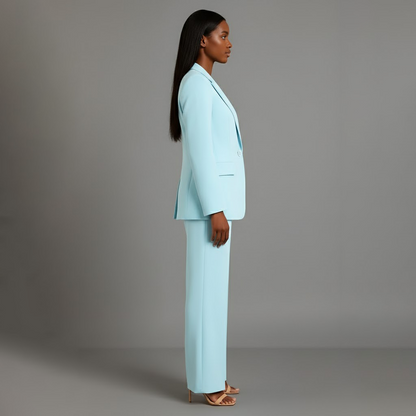 Women's Tailored Long Blazer and Slim Pants Set | Adeline