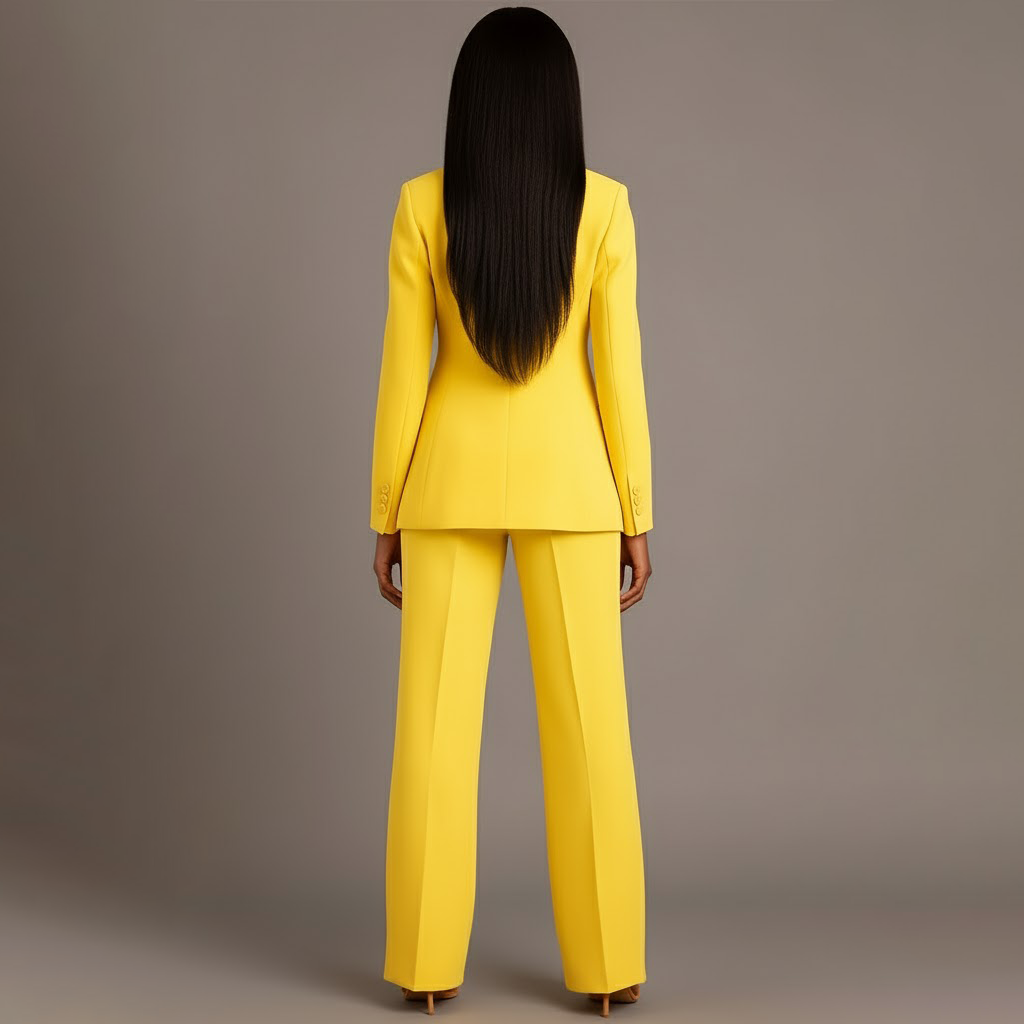 Women's Tailored Long Blazer and Slim Pants Set | Adeline