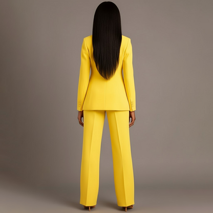 Women's Tailored Long Blazer and Slim Pants Set | Adeline