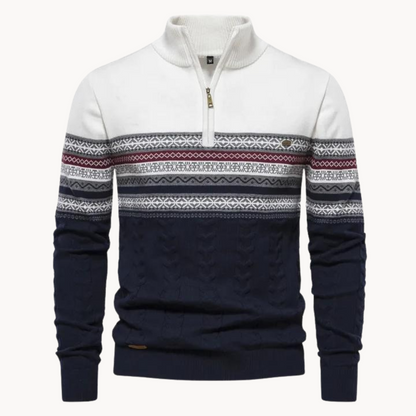 Classic zip-up everyday pullover jumper for men | Soho