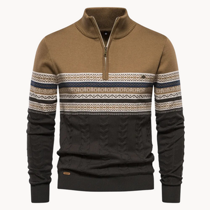 Classic zip-up everyday pullover jumper for men | Soho