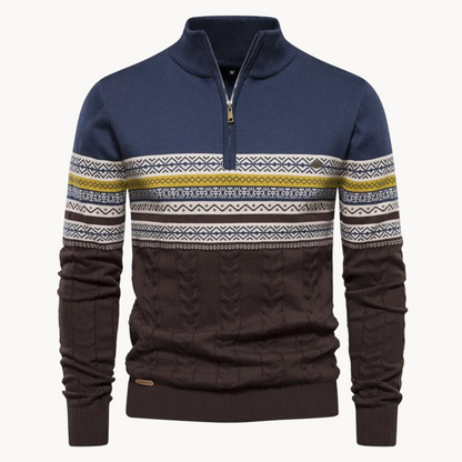 Classic zip-up everyday pullover jumper for men | Soho