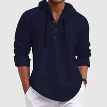 Relaxed hooded long-sleeve shirt for men | Nolan