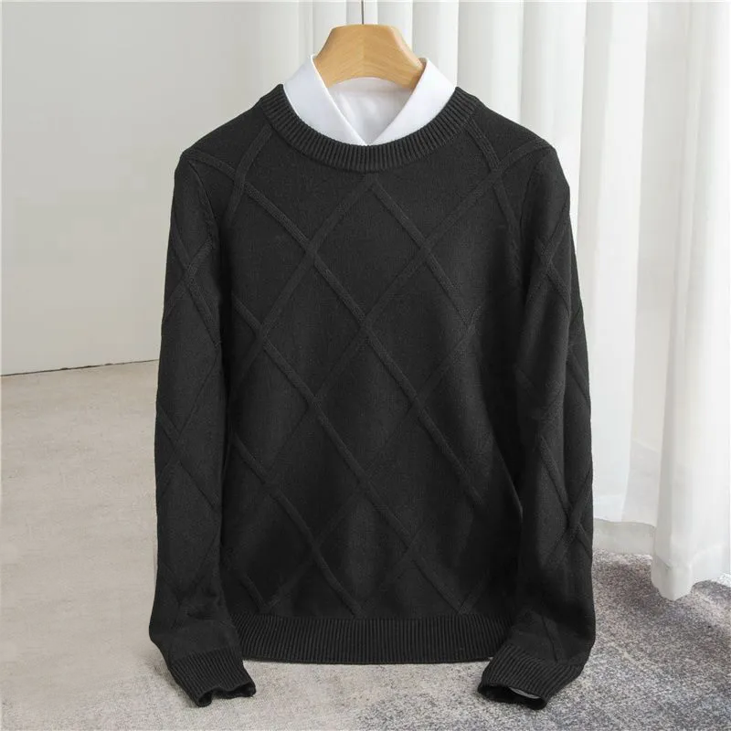 Classic argyle knit sweater for men | Marcel