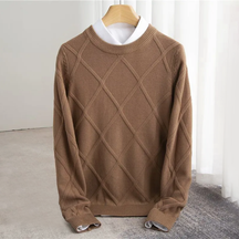 Classic argyle knit sweater for men | Marcel