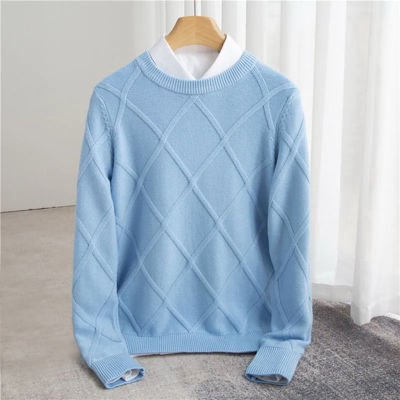 Classic argyle knit sweater for men | Marcel