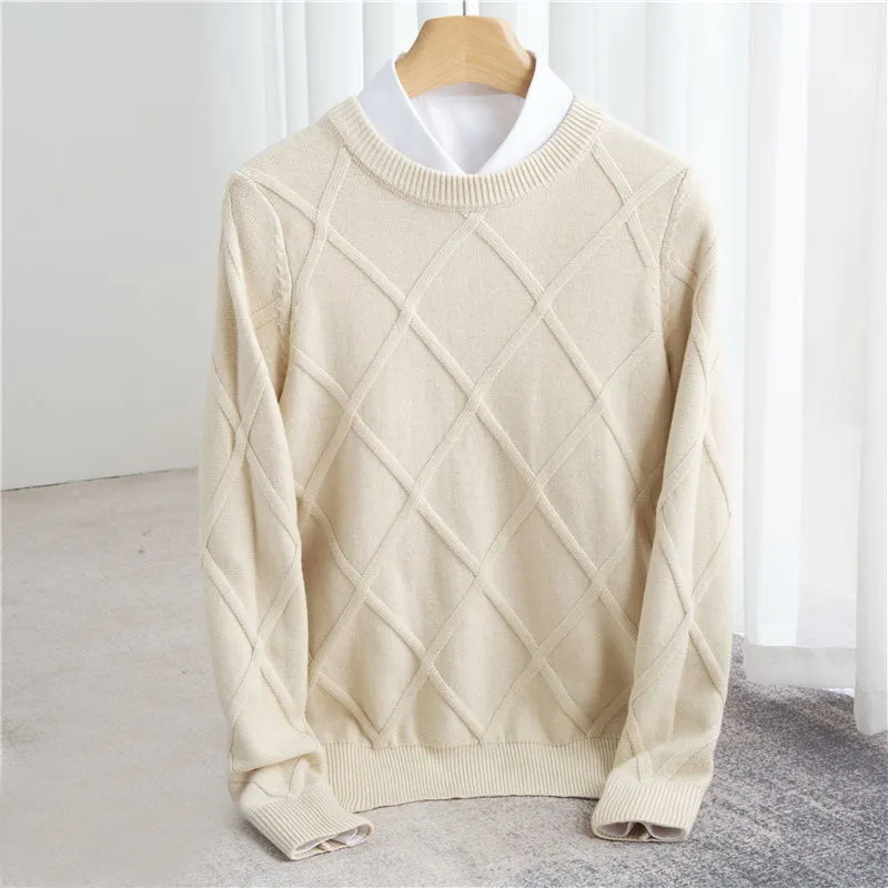 Classic argyle knit sweater for men | Marcel