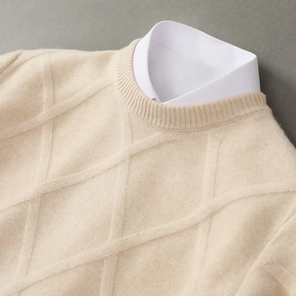 Classic argyle knit sweater for men | Marcel