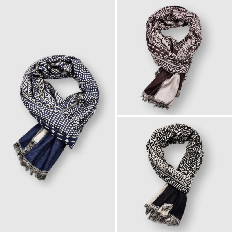 Patterned lightweight scarf for everyday styling | Éloise