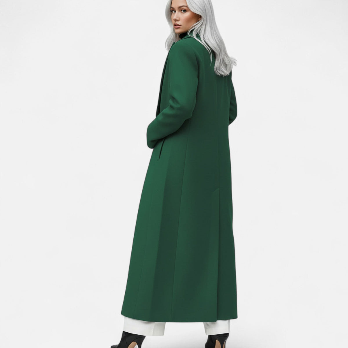 Classic structured formal winter coat for women