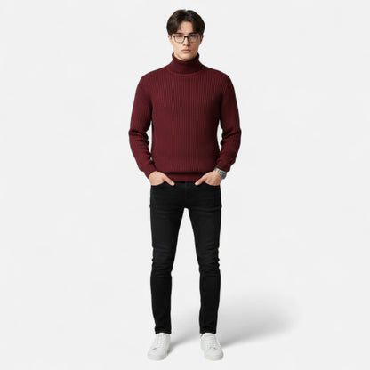 Classic knitted turtleneck sweater for men